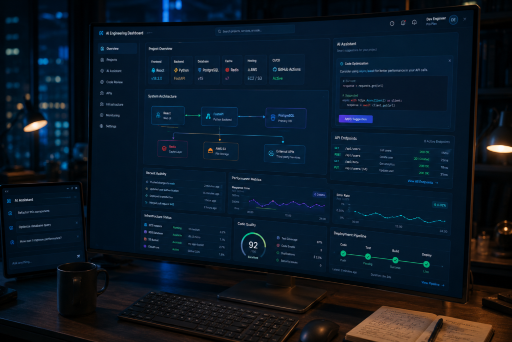 AI-powered software engineering workflow dashboard