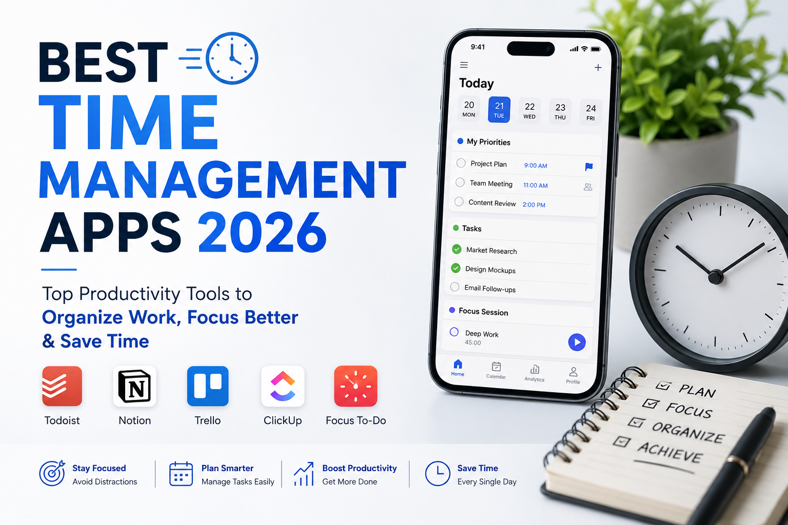 best time management apps 2026