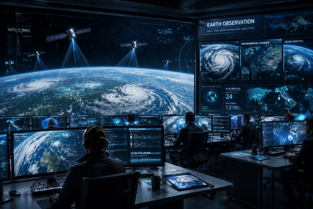 Earth monitoring mission control hub