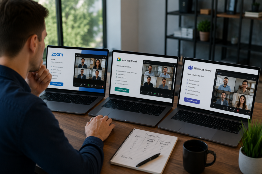 zoom vs google meet vs microsoft teams