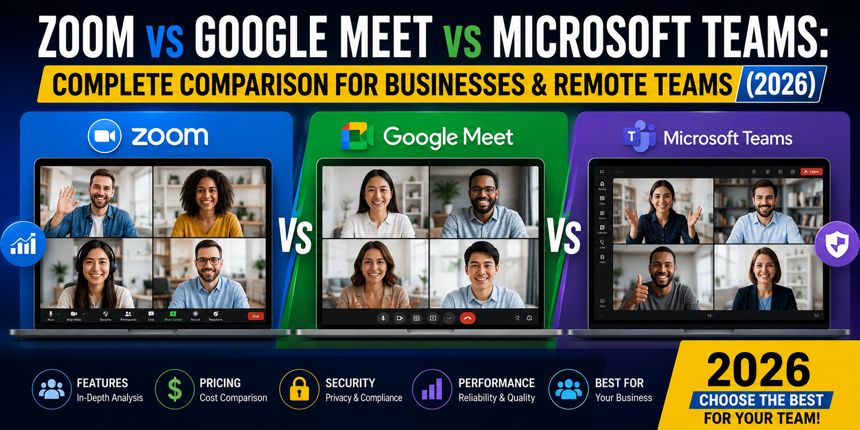 Zoom vs Google Meet vs Microsoft Teams 2026